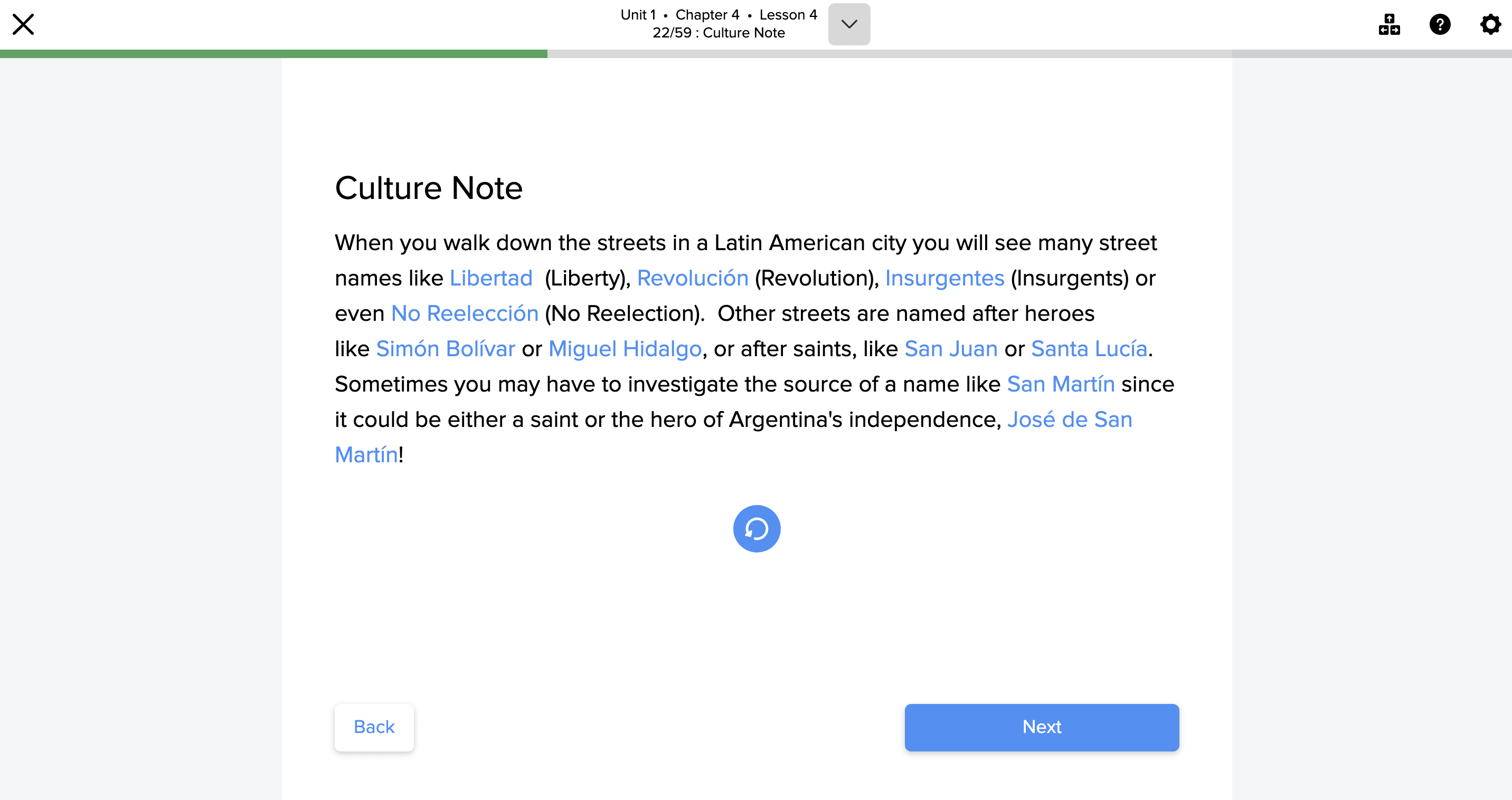 An example of a culture note