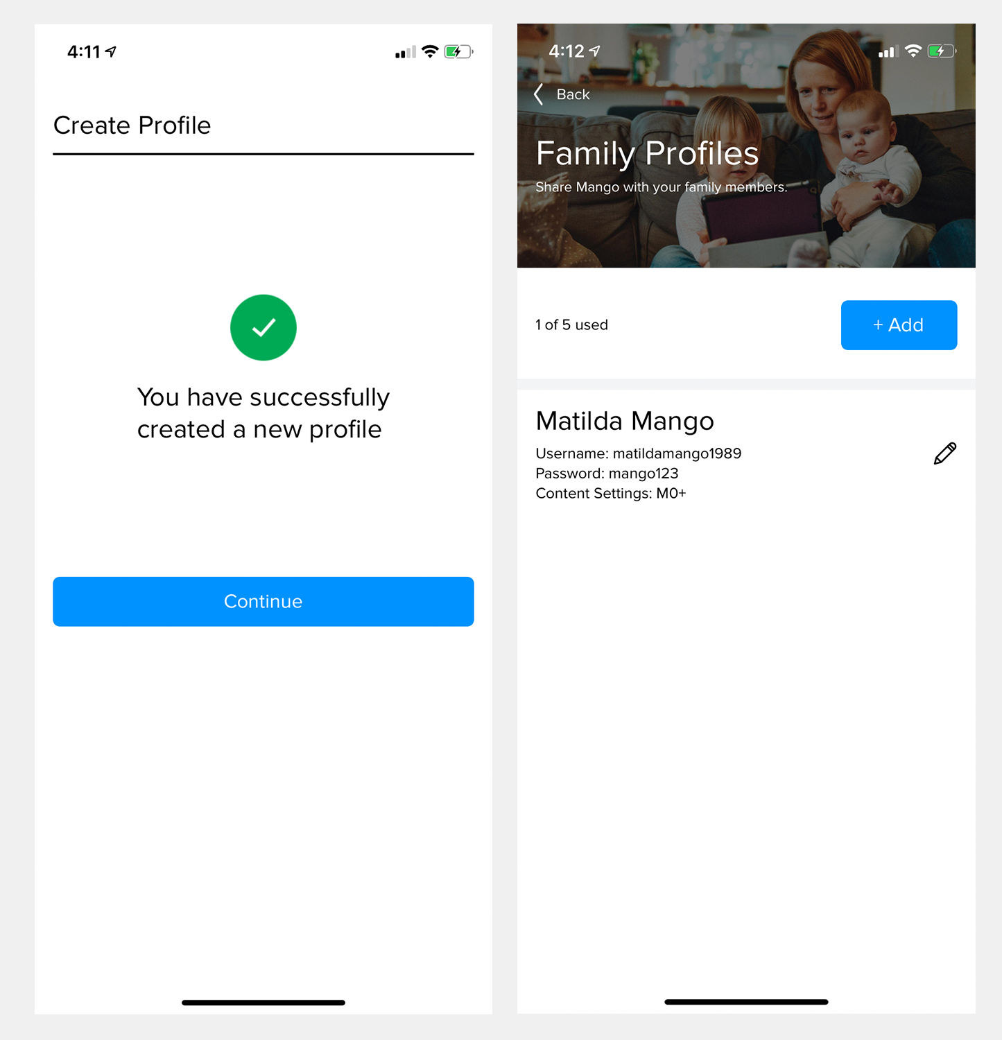 Two Screenshots detailing the buttons to press