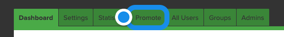 All tabs in the MAP with the promote tab highlighted